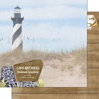 Scrapbook Customs - America the Beautiful Collection - 12 x 12 Double Sided Paper - Cape Hatteras National Seashore