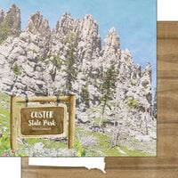 Scrapbook Customs - America the Beautiful Collection - 12 x 12 Double Sided Paper - Custer State Park