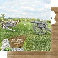 Scrapbook Customs - America the Beautiful Collection - 12 x 12 Double Sided Paper - Gettysburg National Military Park