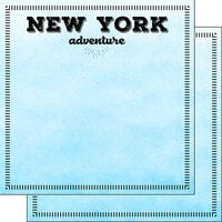 Scrapbook Customs - Postage Adventure Collection - 12 x 12 Double Sided Paper - New York
