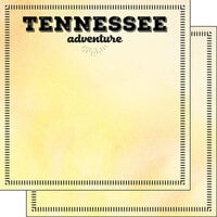 Scrapbook Customs - Postage Adventure Collection - 12 x 12 Double Sided Paper - Tennessee