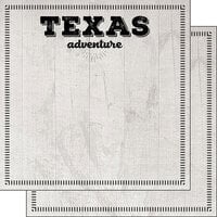Scrapbook Customs - Postage Adventure Collection - 12 x 12 Double Sided Paper - Texas