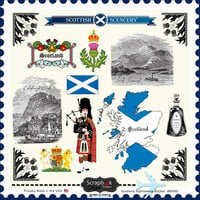 Scrapbook Customs - 12 x 12 Cardstock Stickers - Scotland Sightseeing
