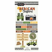 Scrapbook Customs - African Safari Collection - Cardstock Stickers