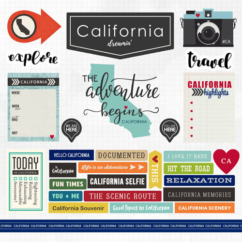 Scrapbook Customs Adventure California Stickers