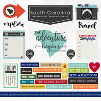 Scrapbook Customs - Adventure Collection - 12 x 12 Cardstock Stickers - South Carolina