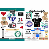 Scrapbook Customs - Occupations Collection - Cardstock Stickers - Doctor MD