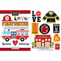 Scrapbook Customs - Occupations Collection - Cardstock Stickers - Firefighter