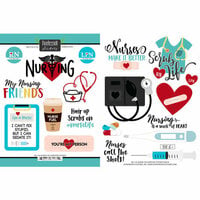 Scrapbook Customs - Occupations Collection - Cardstock Stickers - Nurse, RN and LPN