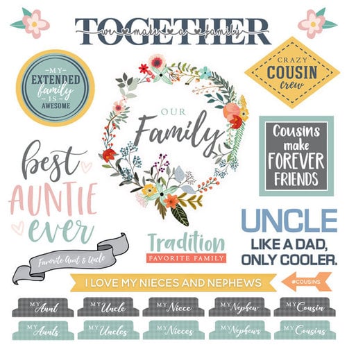 Scrapbook Customs Family Extended Stickers