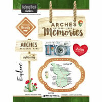 Scrapbook Customs - United States National Parks Collection - Cardstock Stickers - Arches Watercolor