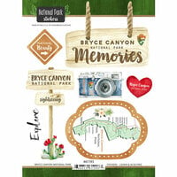 Scrapbook Customs - United States National Parks Collection - Cardstock Stickers - Bryce Canyon Watercolor