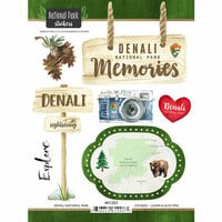Scrapbook Customs - United States National Parks Collection - Cardstock Stickers - Denali Watercolor