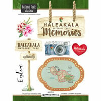 Scrapbook Customs - United States National Parks Collection - Cardstock Stickers - Haleakala Watercolor