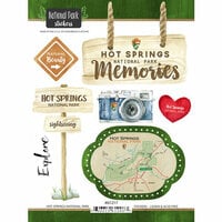 Scrapbook Customs - United States National Parks Collection - Cardstock Stickers - Hot Springs Watercolor
