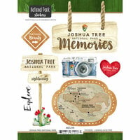 Scrapbook Customs - United States National Parks Collection - Cardstock Stickers - Joshua Tree Watercolor
