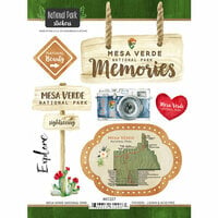 Scrapbook Customs - United States National Parks Collection - Cardstock Stickers - Mesa Verde Watercolor