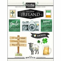 Scrapbook Customs - Cardstock Stickers - Ireland Watercolor