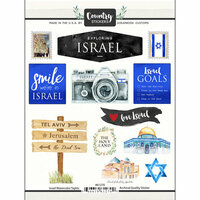 Scrapbook Customs - Cardstock Stickers - Israel Watercolor