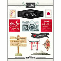 Scrapbook Customs - Cardstock Stickers - Japan Watercolor