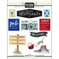 Scrapbook Customs - Cardstock Stickers - Scotland Watercolor