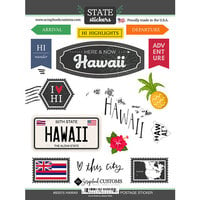 Scrapbook Customs - Postage Map Collection - Cardstock Stickers - Hawaii