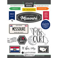 Scrapbook Customs - Postage Map Collection - Cardstock Stickers - Missouri