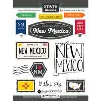 Scrapbook Customs - Postage Map Collection - Cardstock Stickers - New Mexico