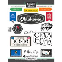Scrapbook Customs - Postage Map Collection - Cardstock Stickers - Oklahoma