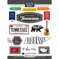 Scrapbook Customs - Postage Map Collection - Cardstock Stickers - Tennessee