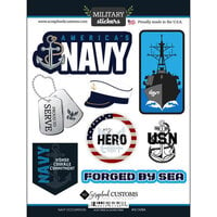 Scrapbook Customs - Military Collection - Cardstock Stickers - Navy Occupation