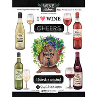 Scrapbook Customs - Drinking Collection - Cardstock Stickers - I Love Wine