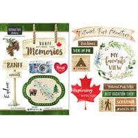 Scrapbook Customs - Canadian National Park Watercolor Collection - Cardstock Stickers - Banff