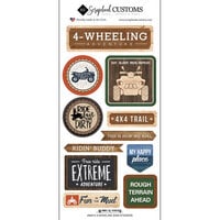 Scrapbook Customs - Life Is Better Collection - Cardstock Stickers - 4 Wheeling