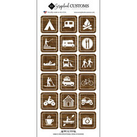 Scrapbook Customs - Life Is Better Collection - Cardstock Stickers - Outdoor Recreation Signs