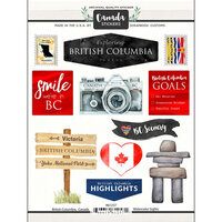 Scrapbook Customs - Sights Collection - Cardstock Stickers - British Columbia Canada