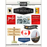 Scrapbook Customs - Sights Collection - Cardstock Stickers - New Brunswick Canada