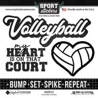 Scrapbook Customs - 6 x 6 Cardstock Stickers - Volleyball Love