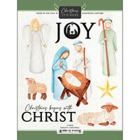 Scrapbook Customs - Christmas - Cardstock Stickers - Nativity Watercolor