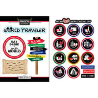 Scrapbook Customs - Magical Collection - Cardstock Stickers - Magical World Traveler