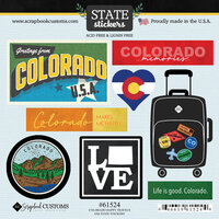 Scrapbook Customs - Cardstock Stickers - Happy Travels - Colorado