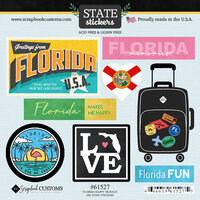 Scrapbook Customs - Cardstock Stickers - Happy Travels - Florida
