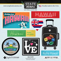 Scrapbook Customs - Cardstock Stickers - Happy Travels - Hawaii