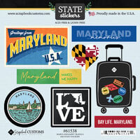 Scrapbook Customs - Cardstock Stickers - Happy Travels - Maryland