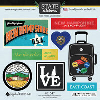 Scrapbook Customs - Cardstock Stickers - Happy Travels - New Hampshire