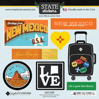 Scrapbook Customs - Cardstock Stickers - Happy Travels - New Mexico