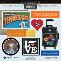 Scrapbook Customs - Cardstock Stickers - Happy Travels - Tennessee