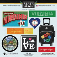 Scrapbook Customs - Cardstock Stickers - Happy Travels - Virginia