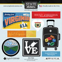 Scrapbook Customs - Cardstock Stickers - Happy Travels - West Virginia