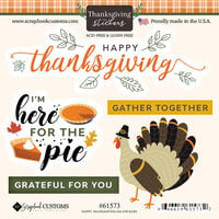Scrapbook Customs - Cardstock Stickers - Happy Thanksgiving